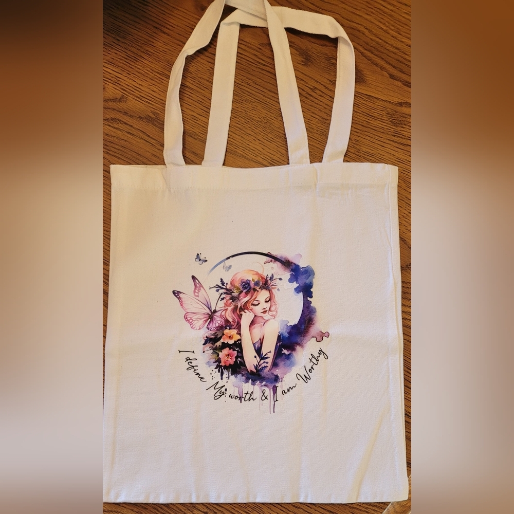 ***3/$12*** Fairy And Butterfly Tote - Picture 2 of 4